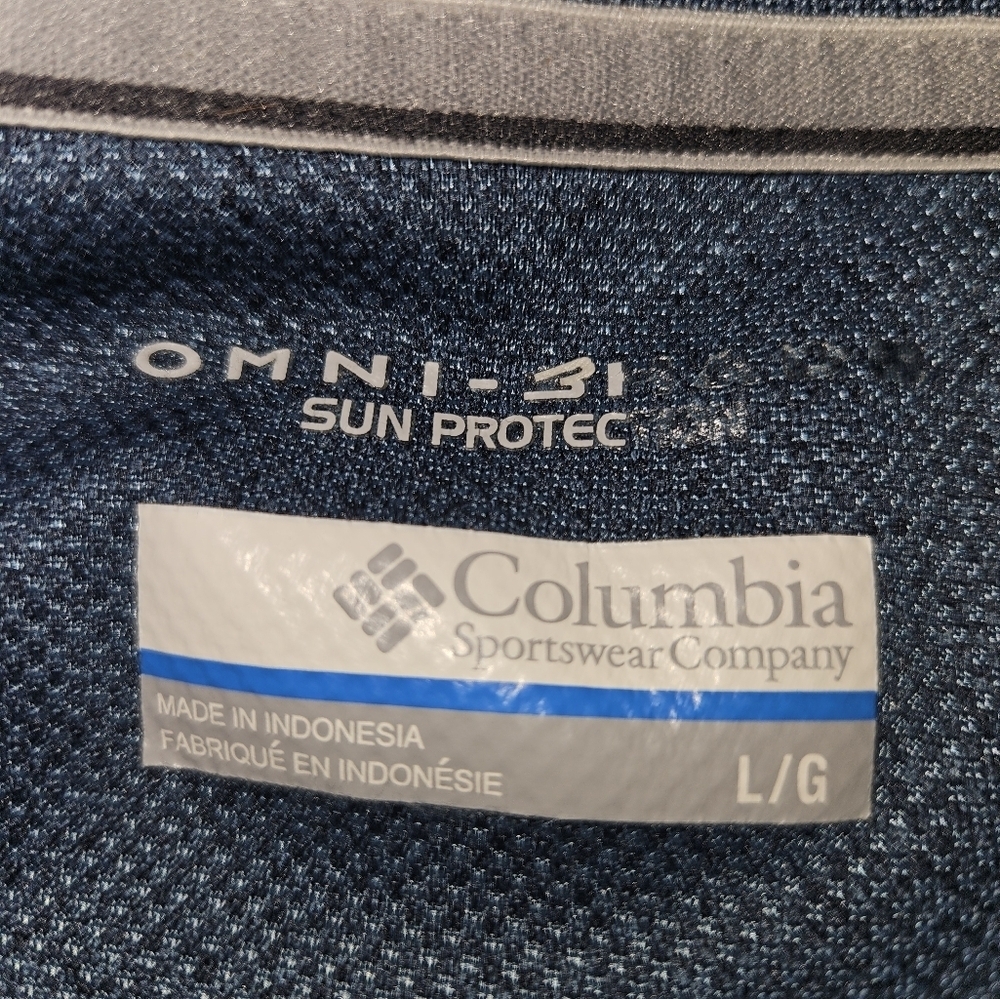 Columbia Omni Mens Blue Polo Shirt Size L - Picture 12 of 13